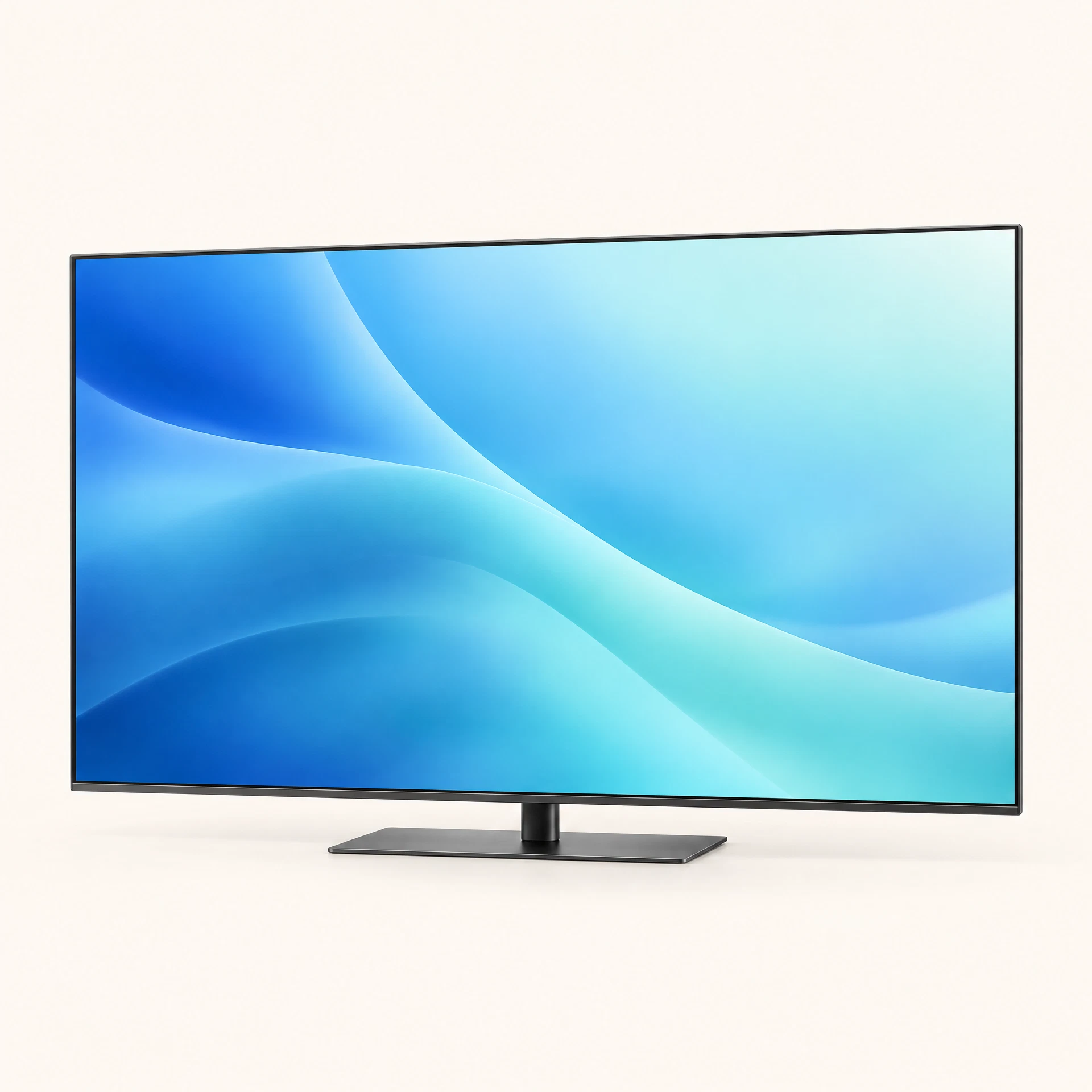 Smart TV de 50 polegadas 4K UHD com tela ligada em gradiente azul