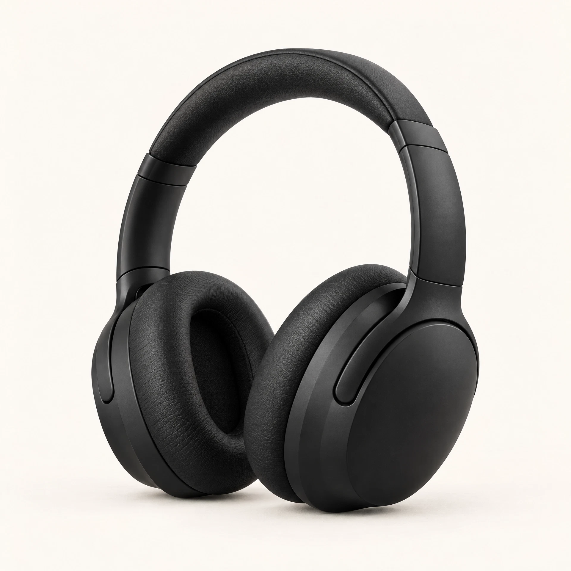 Headphone over-ear preto com almofadas acolchoadas