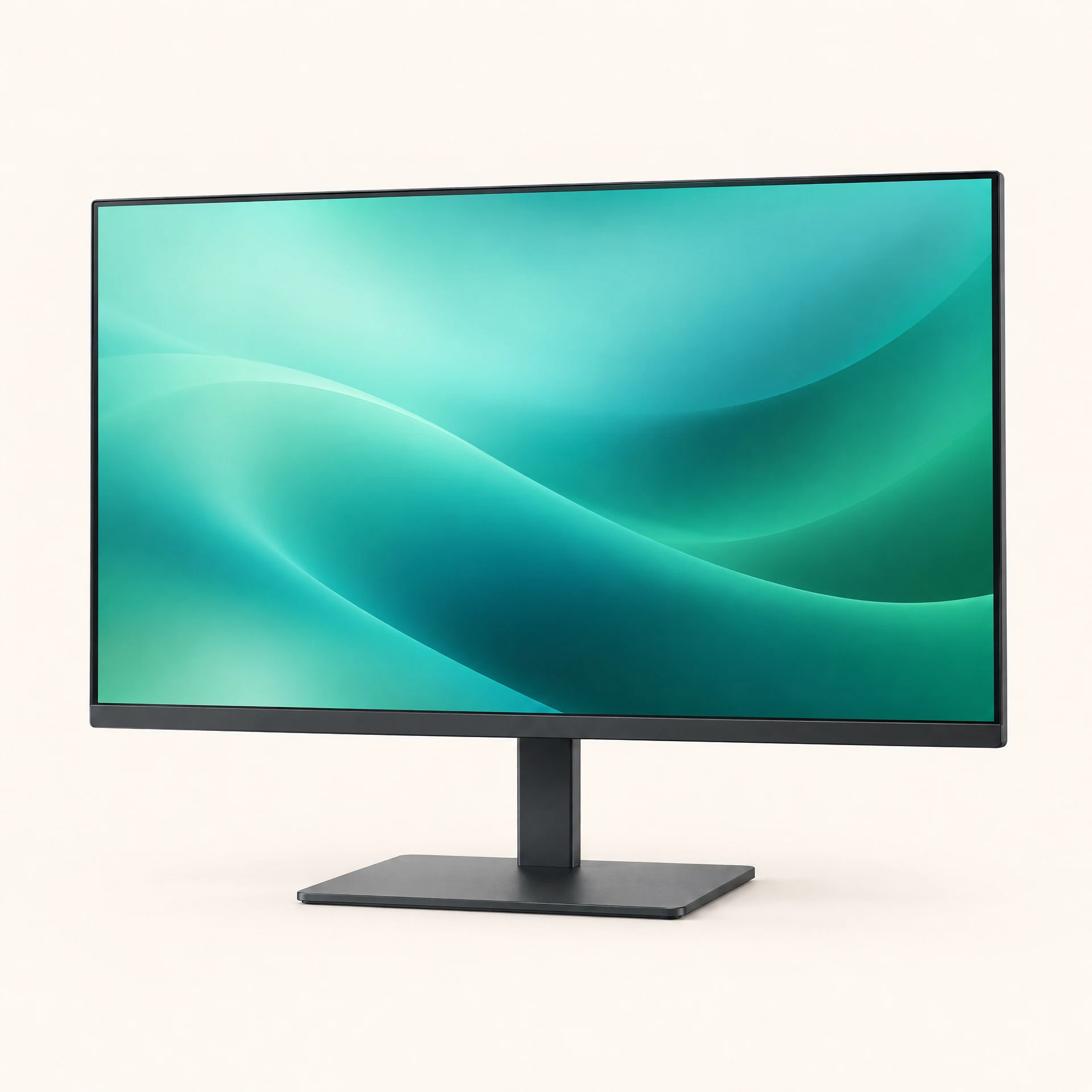 Monitor de 24 polegadas com bordas finas e tela ligada